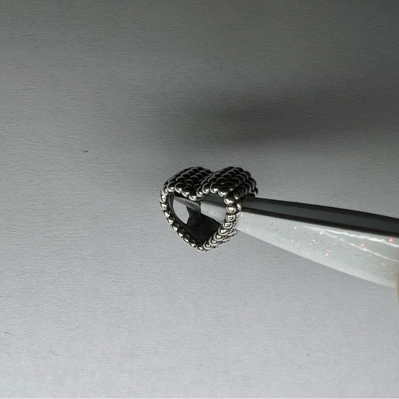 Authentic Pandora Beaded Open Heart Charm - Picture 3 of 7
